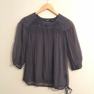 Sheer grey blouse